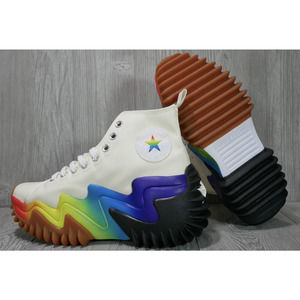 Converse Run Star Motion Hi Top Rainbow Pride Platform Shoes Women Size 5.5 NEW